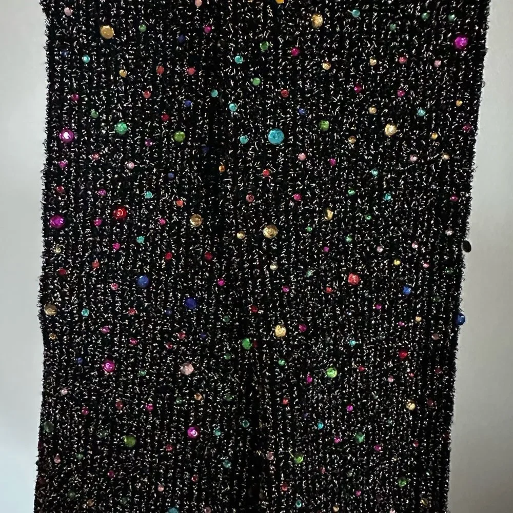 Diamond shimmering multicolored rhinestones pantyhose stocking tights